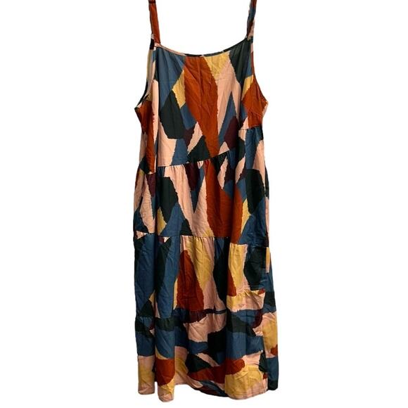BloomChic Dresses & Skirts - BLOOMCHIC Multicolor Sleeveless Adjustable Straps Midi Dress Size 18/20